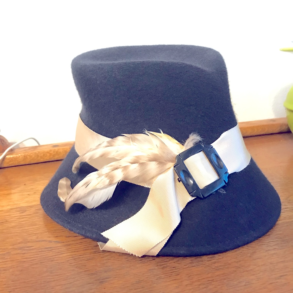 Navy Wool Hat